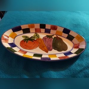 Verdura Hand Painted 1995 Tabletops Unlimited Oval Plate